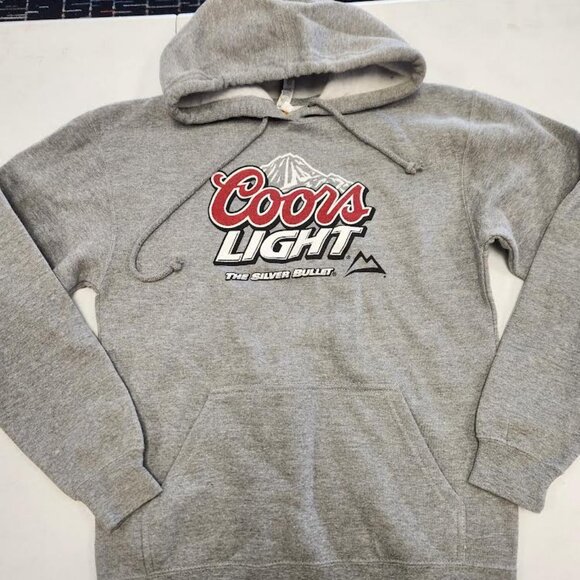 Vintage Design Coors Light Silver Bullet - Hooded Sweatshirt - Size Small - Picture 1 of 4